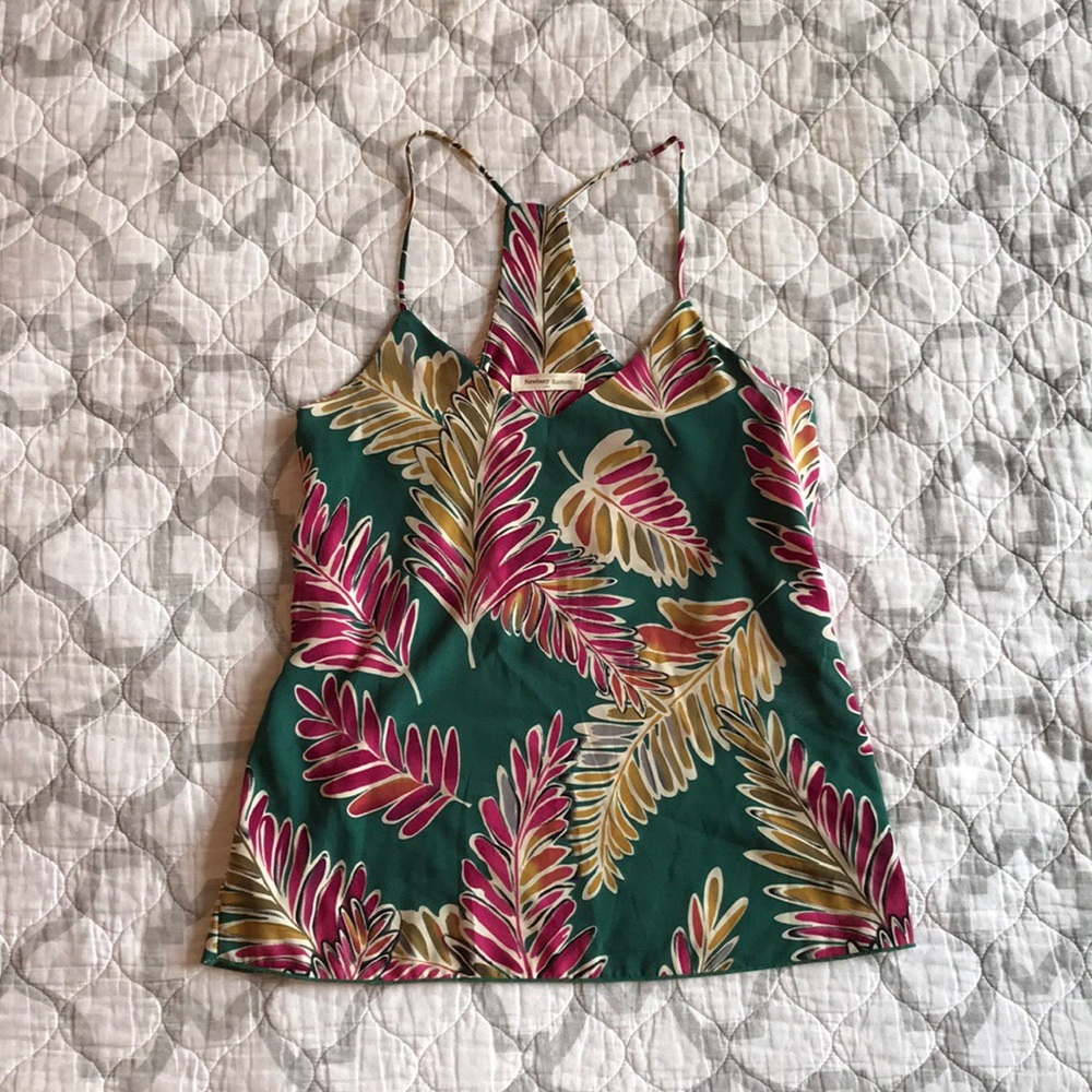 Leaf Print Racerback Tank